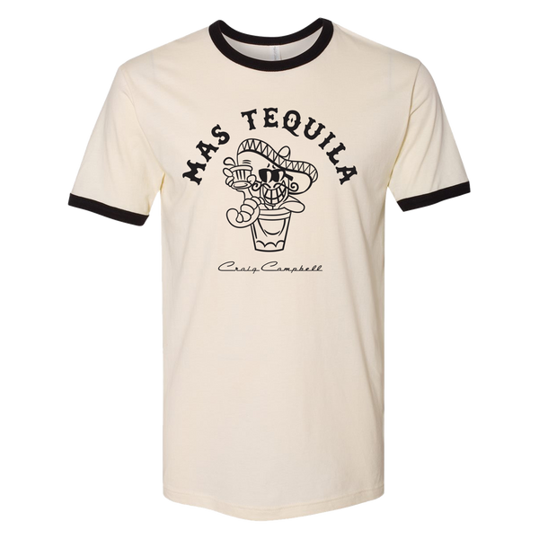 Mas tequila natural and black ringer tee Craig Campbell