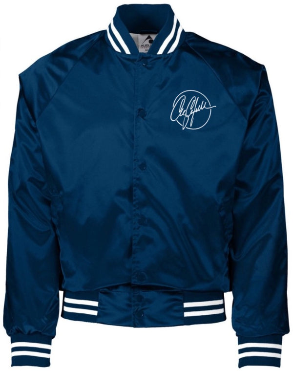 Signature limited edition navy bomber jacket front Craig Campbell 